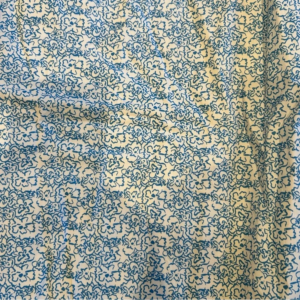New with Tags! Bloomingdales Aqua printed cotton smocked midi dress light blue - Picture 3 of 6